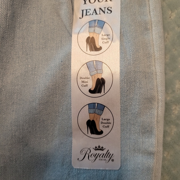 NWT-WBB Royalty For Me Women's Mid Rise Ankle Jeans-Size 14-NWT - Picture 7 of 15
